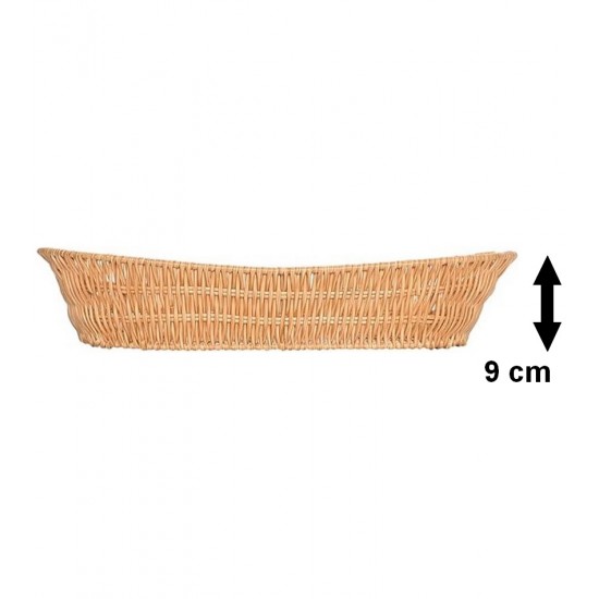 Cesto 46cm Por 28cm Oval Claro Fibra Sintética Multiuso